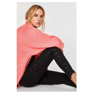 ZARA black Skinny Jeans with side ring detail 2